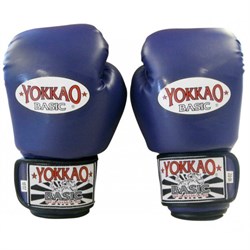 Перчатки боксерские Yokkao Basic Gloves Velcro Blue (BYGS-1 Blue) - фото 10382