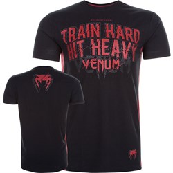 Футболка Venum Train Hard Hit Heavy Black - фото 12193