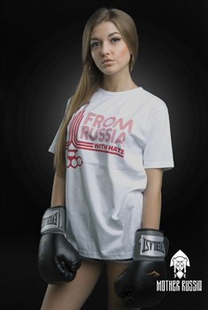 Футболка Olympic From Rusia With Hate - красивая девушка