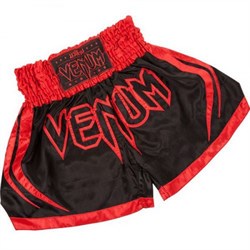 Шорты тайские Venum Korat Black/Red - фото 7177