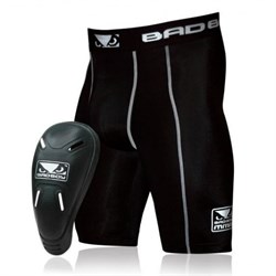 Компрессионные шорты с ракушкой Bad Boy Defender Compression Shorts &amp; Cup - фото 7628