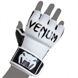 Перчатки ММА Venum Undisputed White Nappa Leather - фото 8281