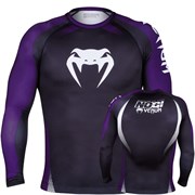 Рашгард Venum No Gi Rash Guard IBJJF Approved Black/Purple L/S
