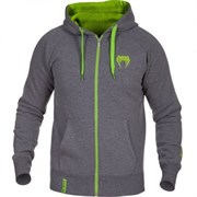 Толстовка Venum Contender Hoody Grey - Neo Yellow Logo