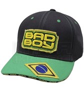 Бейсболка Bad Boy Jiu Jitsu черно-зеленая - вид спереди