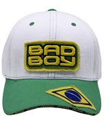 Бейсболка Bad Boy Jiu Jitsu бело-зеленая