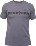 Футболка Fedor Team темно-серая с черным изображением - вид спереди