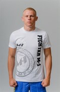 Футболка Fighter M-1 лого белая