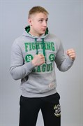 Толстовка M-1 Fighting League серо-зеленая - в стойке боком