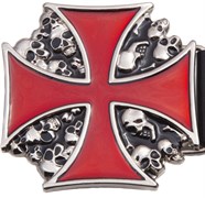 Ремень Holyrus мужской с пряжкой Крест в Черепах