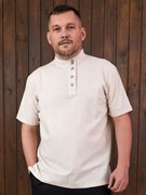 Косоворотка Holyrus Натуральный Стиль S с коротким рукавом