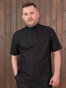 Косоворотка Holyrus Черный Стиль с коротким рукавом