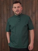 Косоворотка Holyrus Зеленый Стиль Black с коротким рукавом