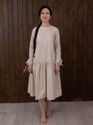 Льняное платье Holyrus с Завязками Натуральный