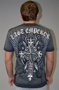 Футболка Last Emperor Affliction The Pain серая - вид сзади