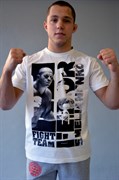 Футболка М-1 Федор Fight Team 2 белая - в стойке