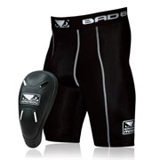 Компрессионные шорты с ракушкой Bad Boy Defender Compression Shorts &amp; Cup