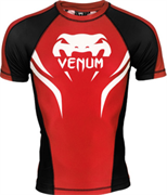 Рашгард Venum Electron 2.0 Red/Black S/S