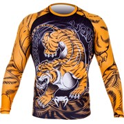 Рашгард Venum Tiger Black/Orange L/S